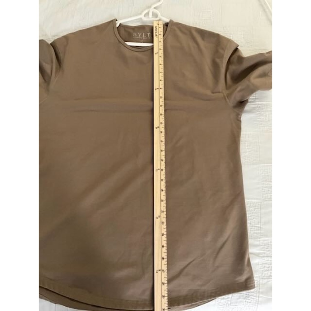 BYLT Premium‎ Basics Lux Crew Neck T-Shirt XL Tan Brown Cotton Blend Casual Tee - Picture 8 of 10
